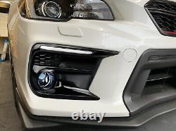 White/Amber Switchback/Sequential LED Fog Bezel DRL Kit For 18-up Subaru WRX/STi
