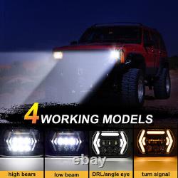 1 Paire Phares Hi/lo Beam Drl Turn Lumière De Signal Pour Jeep Chevrolet Gmc