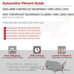 2003-2006 Chevy Silverado 1500 2500 3500 C-shape Noir Led Feux De Queue Arrière Lampe