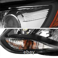 2012-2014 Ford Focus Sedan Hatchback Black Led Projector Headlight + Smd Ampoule