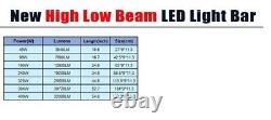 52 Barre de lumière LED Hi-Low Spot Beam Lampe de travail 9D pour Suv Truck Atv 4X4 12V 24V