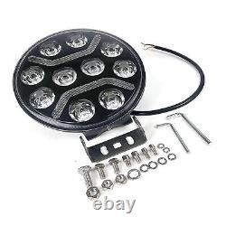 9 Round Full Led Spot Fog Driving Drl Light Lamp X2 For DAF XF 106 13+ CF 14+<br/>  9 Phare antibrouillard rond complet à LED pour DAF XF 106 13+ CF 14+