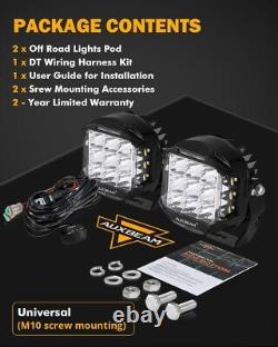 AUXBEAM 2X 5 pouces LED Phares de travail DRL Pod hors route pour VTT SUV UTV