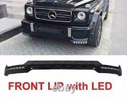 Aftermarket B-style Pare-chocs Avant Lower Lip White Led Drl G63 G65 G-class 13-18