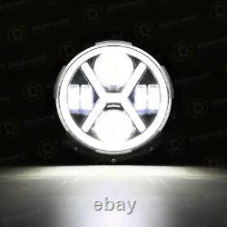 Associez des phares à LED de 7 pouces avec des lumières Halo DRL pour la Volkswagen Coccinelle 1967-1979.