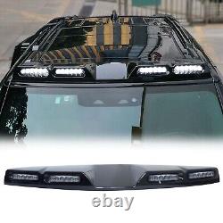 Barre lumineuse LED DRL de toit noir brillant pour Land Rover Defender 90 110 2020+