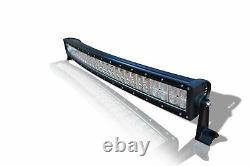 Barre lumineuse LED de projecteur de faisceau d'inondation en acier et aluminium noir 12V/24V 32.3 pour camionnette 4x4
