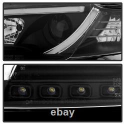 Black 2006-2008 Audi A4 R8 Led Strip Drl Lumières Projecteur Phares Projecteurs