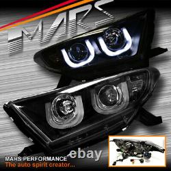 Black 3d Drl Led Bar Projector Head Lights Pour Toyota Highlander & Kluger 11-13