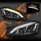 Black S65 Amg Look Led Drl Projecteur Phares De Tête Pour Mercedes Classe S W221 06-09