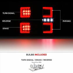 Black Smoke Tron Style Neon Led Tail Lumières Lampe De Frein Pour 16-21 Toyota Tacoma