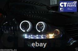 Ccfl Angel Eyes Black Projector Drl Phares Pour 03-08 Vw Golf V Tdi /gti