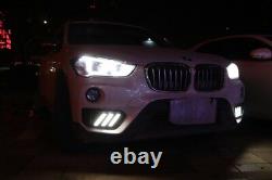 DRL pour BMW X1 F48 2016 17 18 19 Feux de jour à LED Style Mustang avec clignotants