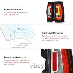 Dernier Design 2007-2014 Chevy Tahoe Gmc Yukon C-shape Black Tail Lights