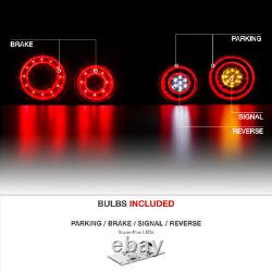 Dernière Deuxieme Led Ring Black Tail Light Pour 2009-2021 Nissan Gtr Black Track L+r