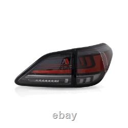 Feux arrière LED pour Lexus RX350 RX450 de 2009 à 2014, lentille claire avec clignotant séquentiel