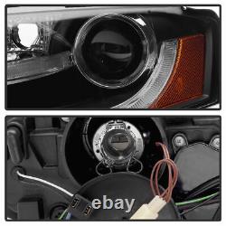Fit 09-12 Audi A4 B8 Black Drl Halo Led Projecteur Light Bar Phares Lampes