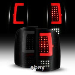 Fumée Noire Pour 07-13 Chevy Silverado Full Led Sequential Neon Tube Tail Light