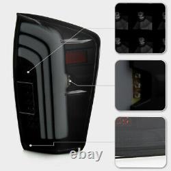 Fumée Noire Pour 16-21 Toyota Tacoma Full Led Sequential Neon Tube Tail Light