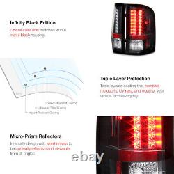 L+r Led Lampe De Signalisation De Queue Noire Pour Chevy 07-14 Silverado Wt/lt/ltz Camion