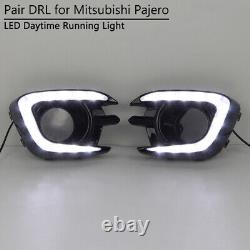 Lumière de jour à LED DRL, lampe de brouillard pour Mitsubishi Montero Pajero 2013 2015