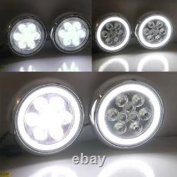 Mini Cooper Led Rally Feux De Conduite Halo Ring Angel Eyes Drl Black Shell Lampes