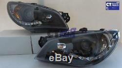 Noir Led Drl Projecteur Tête Lumières Pour 05-07 Subaru Impreza Wrx Sti Rx