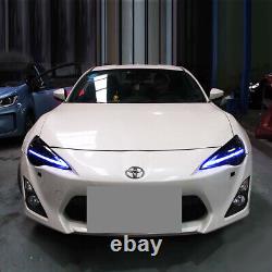 Phare LED VLAND pour Toyota 86/Subaru BRZ/Scion avec DRL bleu séquentiel et animation