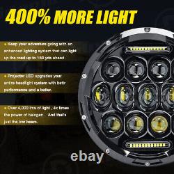 Phare principal à LED 7 DRL et phares antibrouillard de 4,5 pouces pour Harley Davidson Touring Electra Glide