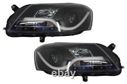 Phares LED DRL à barres lumineuses pour VW Passat B7 10.2010-10.2014 Noir