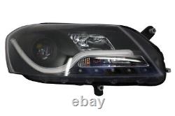 Phares LED DRL à barres lumineuses pour VW Passat B7 10.2010-10.2014 Noir