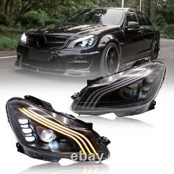 Phares LED avec feux de jour et clignotants pour Mercedes Benz W204 2011-2014