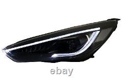 Phares Led Drl Pour Ford Focus III Mk3 15-17 Bi-xenon Look Dynamic Flowing