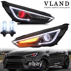 Phares Vland pour Ford Focus 2015-18, LED séquentiels LH&RH Devil Eye + Kit d'ampoules