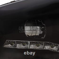 Phares améliorés noirs à LED DRL Devil Eye R8 pour VW Jetta 2006-2011, aspect xénon GTI