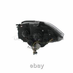 Phares avant Angel Eye Twin Halo LED DRL Projector noirs BMW Série 1 2007-2012