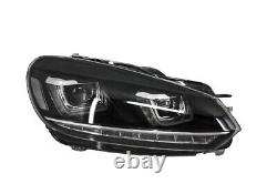 Phares avant pour VW Golf 6 VI 08-13 3D LED DRL U-Golf 7 Look LED Flowing