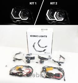 Phares de jour pour E46 Coupe LCI Xenon Kit de mise à niveau des phares emblématiques Angel Eyes