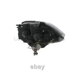 Phares de la série BMW 1 Angel Eye Twin Halo LED DRL Projector Noir 2007-2012