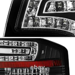 Pour 05-08 Audi A4 S4 Rs4 B7 Berline Black Led Signal Arrière Tail Light 4pc Set