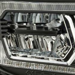 Pour 05-11 Toyota Tacoma Led Crystal Headlights Avec Drl Activation Lights Black