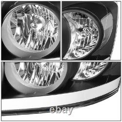 Pour 06-08 Dodge Ram Black/clear Side Turn Corner+led Drl Headlamp Head Light