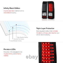 Pour 06-10 Hummer H3 Black L. E. D Tube Neon Tail Lampe De Signal De Frein Light Pair Nouveau