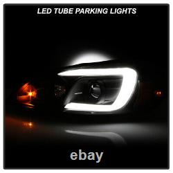 Pour 06-16 Chevy Impala Black Led Neon Tube Halo Drl Projecteur Phare L+r Lampe