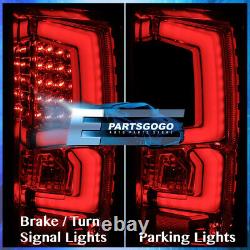 Pour 07-13 Silverado Led Drl Black Headlights Set + Led Tube Streak Tail Lights