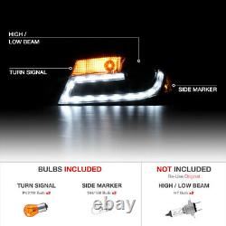 Pour 09-12 Audi A4 B8 Infinity Noir Projecteur Phares Drl Led Light Bar Euro
