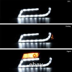 Pour 09-12 Audi A4 B8 Infinity Noir Projecteur Phares Drl Led Light Bar Euro