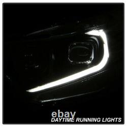 Pour 09-14 Acura Tsx Cu2 Led Light Tube Drl Projecteur Lampe Frontale De Remplacement Noir
