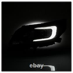 Pour 13-15 Chevy Malibu Black Led Neon Tube Halo Drl Projecteur Phare L+r Lampe
