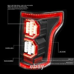 Pour 15-17 Ford F-150 3d Led Drl Black Clear Rear Tail Brake Light Parking Lamps